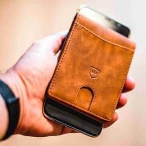 Kronenschein Geldtasche mit Mobiltelefon